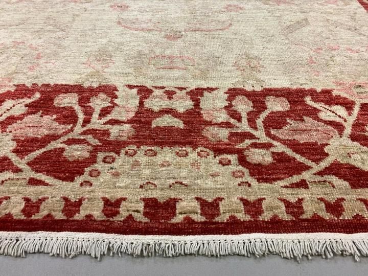 Fine Afghan Wool Ziegler Rug 313x220 Cm Handmade Chobi Rug Red, Beige photo Textiles