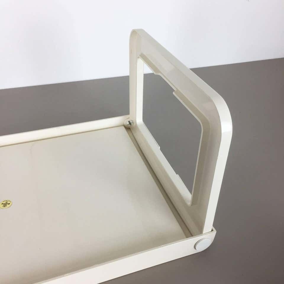 Furniture Luigi Massoni Minimalist Plastic White Bed Tray Element By Guzzini, Italy, 1980s photo