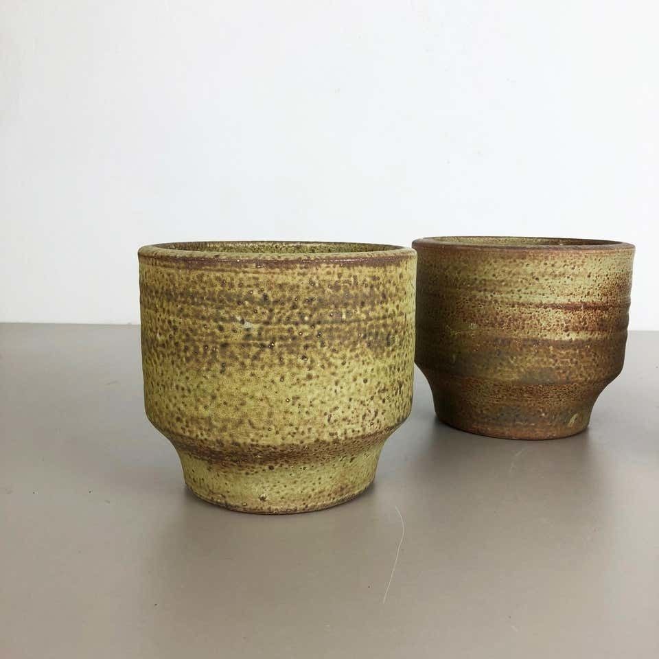 Set Of 3 Ceramic Studio Pottery Vase By Piet Knepper For Mobach Netherlands 1970 photo for sale