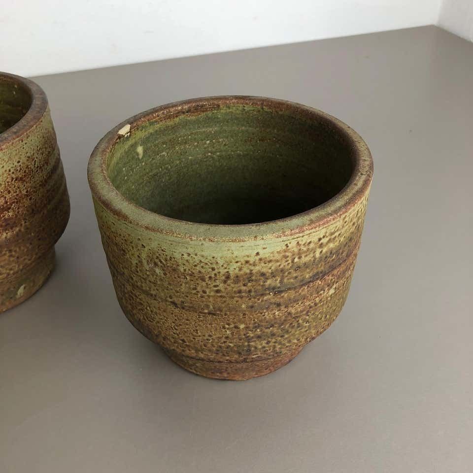 photo buy Set Of 3 Ceramic Studio Pottery Vase By Piet Knepper For Mobach Netherlands 1970