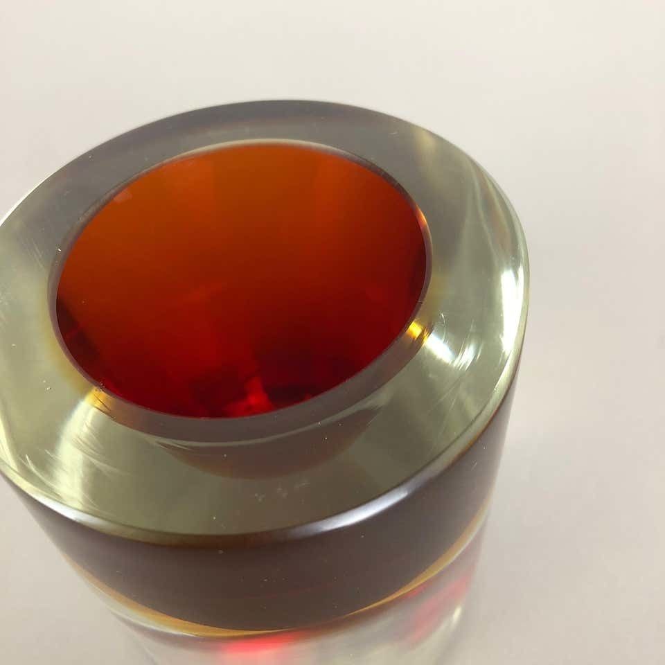 Multi Color Murano Vetri Glass Sommerso Bowl Shell Ashtray Element, Italy, 1970s photo 485.0
