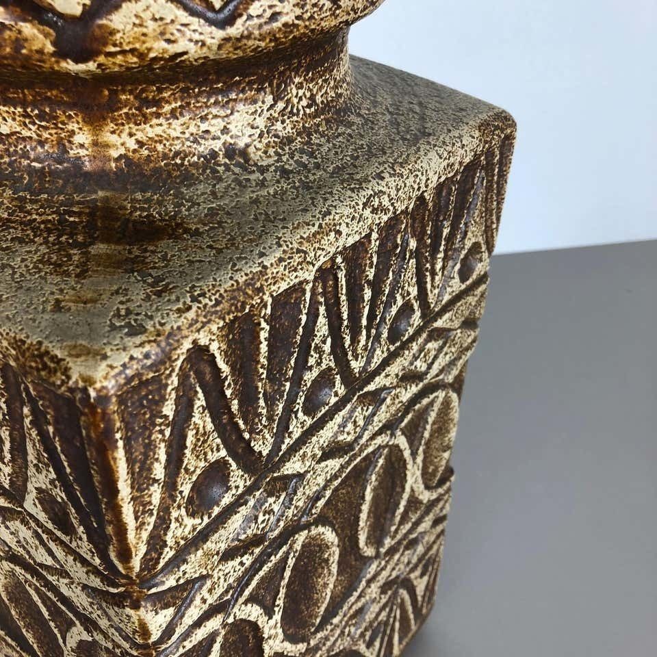 Large Fat Lava Pottery Floor Vase, Bodo Mans Bay Ceramics, Germany, 1970s photo 705.0