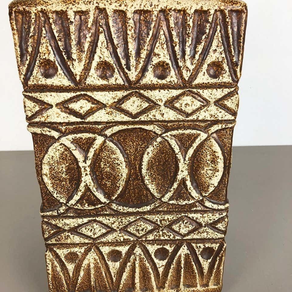 photo for sale Large Fat Lava Pottery Floor Vase, Bodo Mans Bay Ceramics, Germany, 1970s