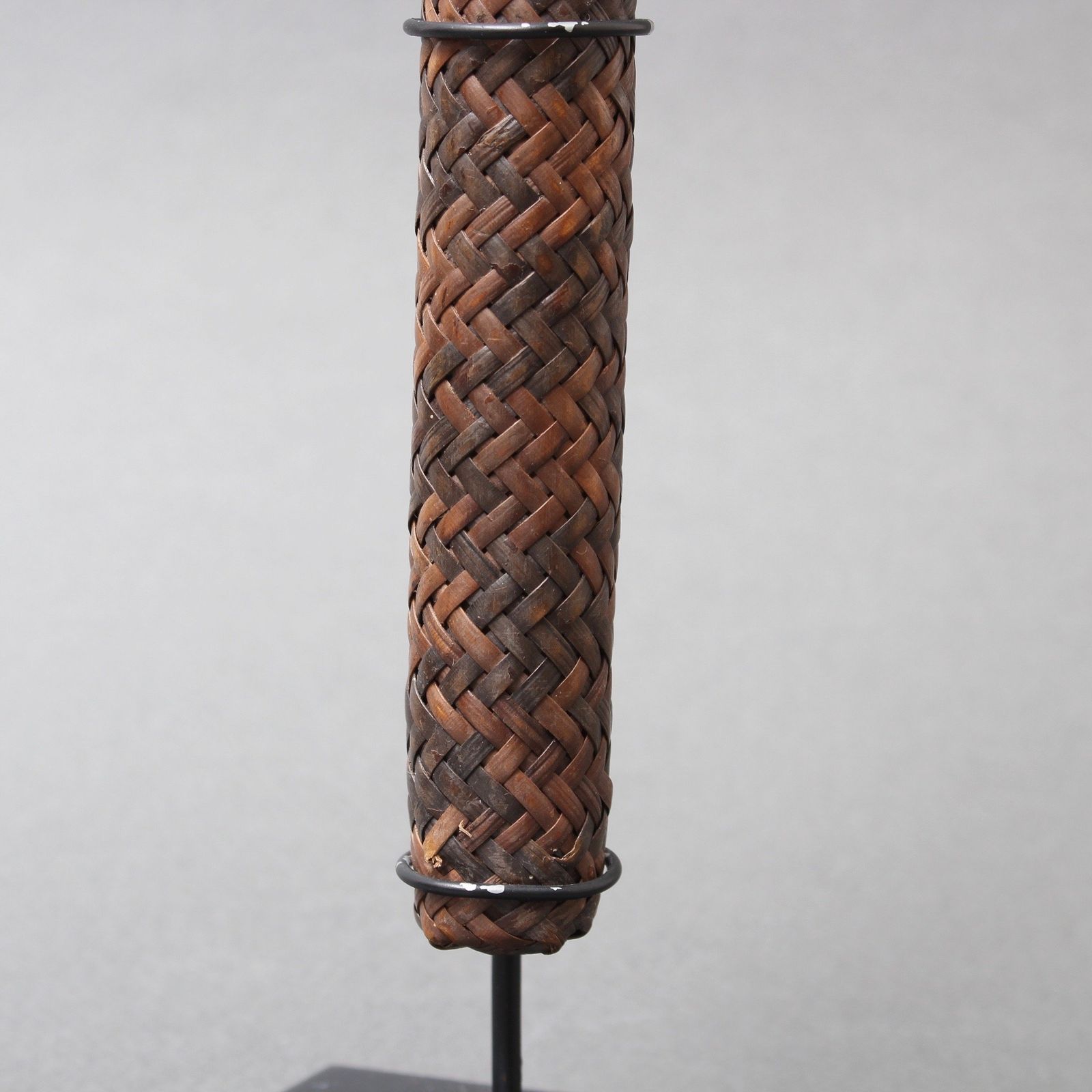 photo buy Carved Wooden Ancestor Sculpture With Rattan Body From Borneo (Circa 1960s)
