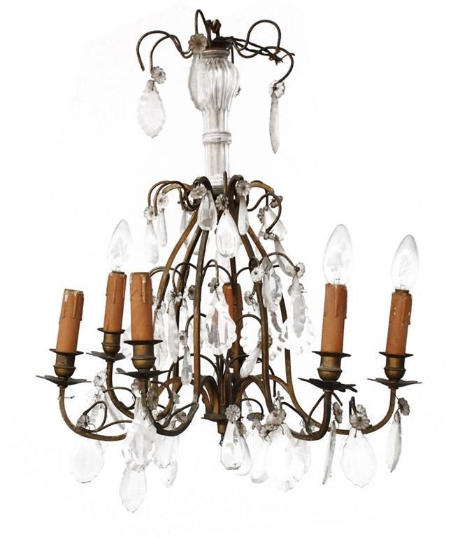 Chandelier With Tassel Louis XV Style Gilt Bronze 6 Lights 2