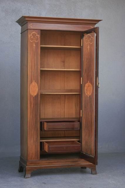 Inlaid Wardrobe 1900 English Style photo for sale