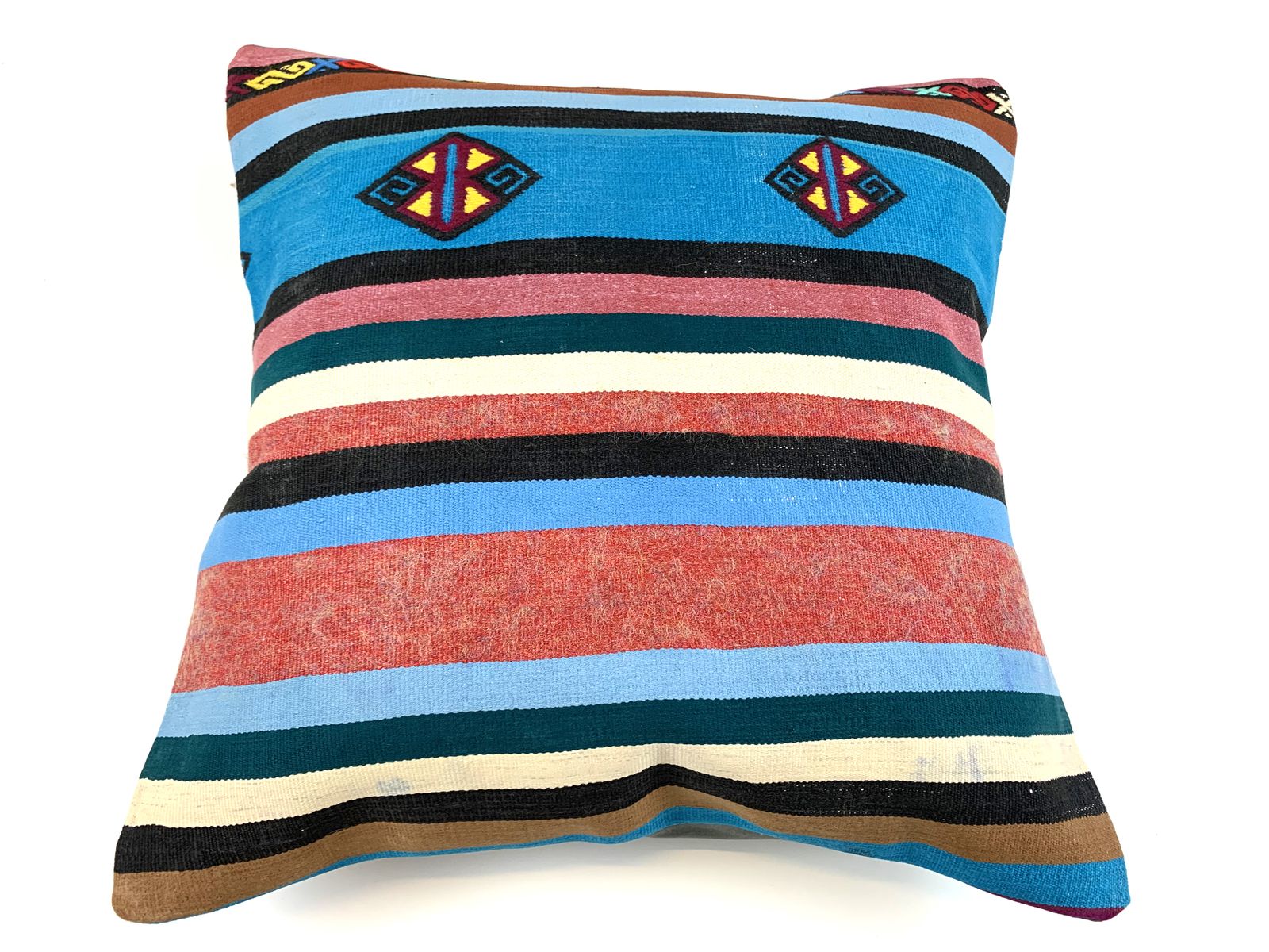 Vintage Turkish Kilim Cushion Cover, 55x55 Cm photo furniture