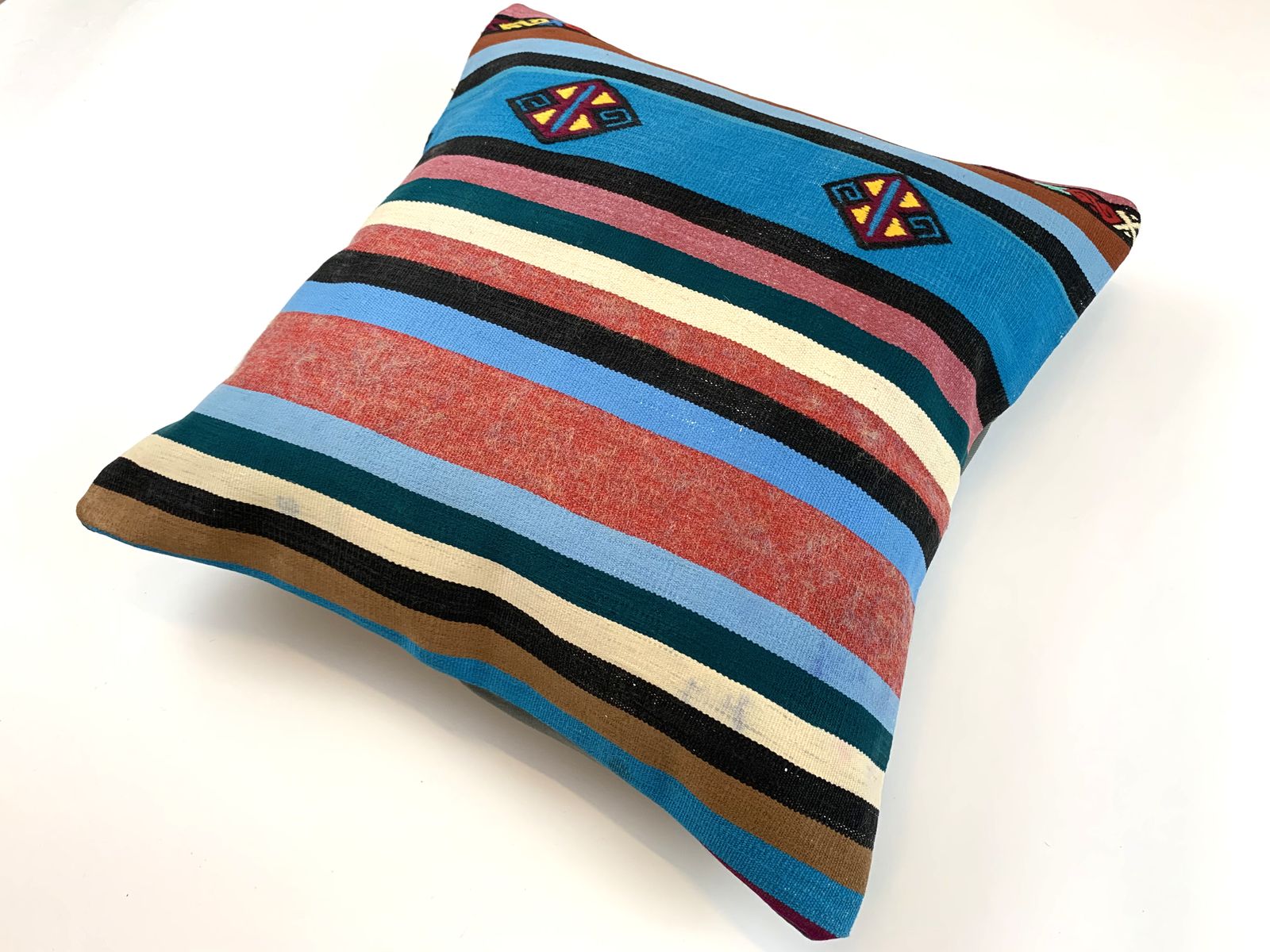 Vintage Turkish Kilim Cushion Cover, 55x55 Cm photo 114.0