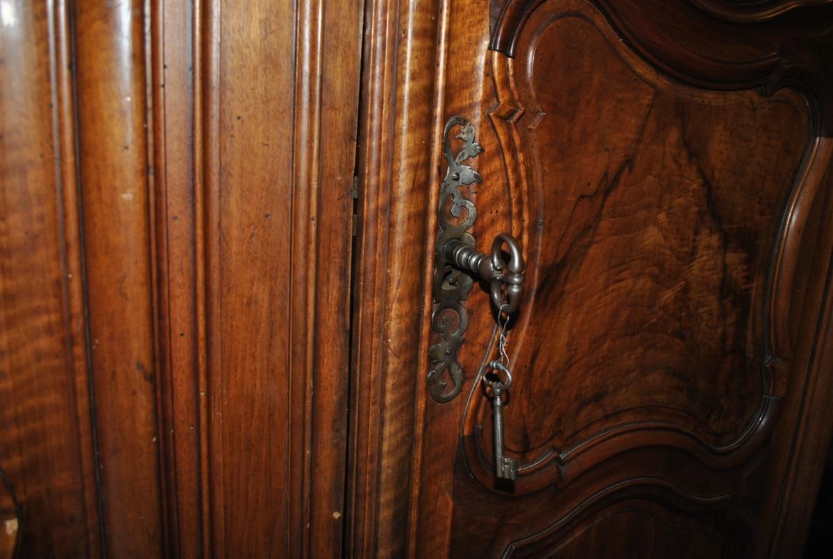 photo for sale 18th Century Walnut Castle Wardrobe