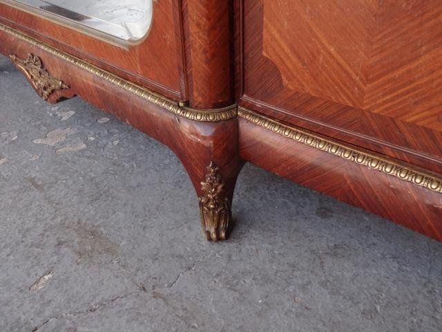 Mahogany Cabinet Louis XVI Style Gilt Bronze photo vintage