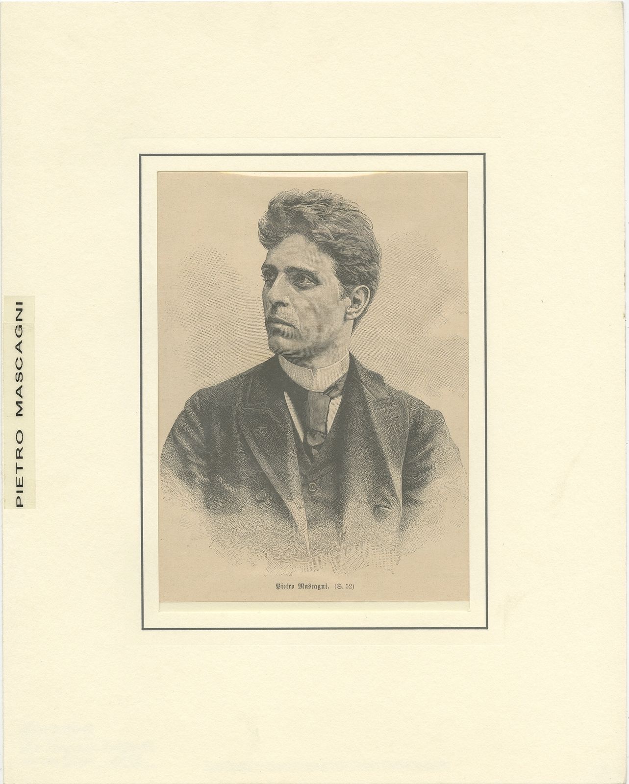 Antique Print Of Pietro Mascagni (1892)