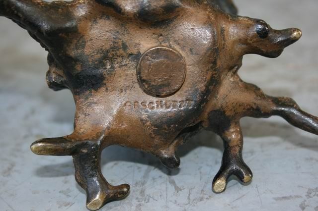 photo for sale Vienna Bronze Xi Xth Bird Inkwell