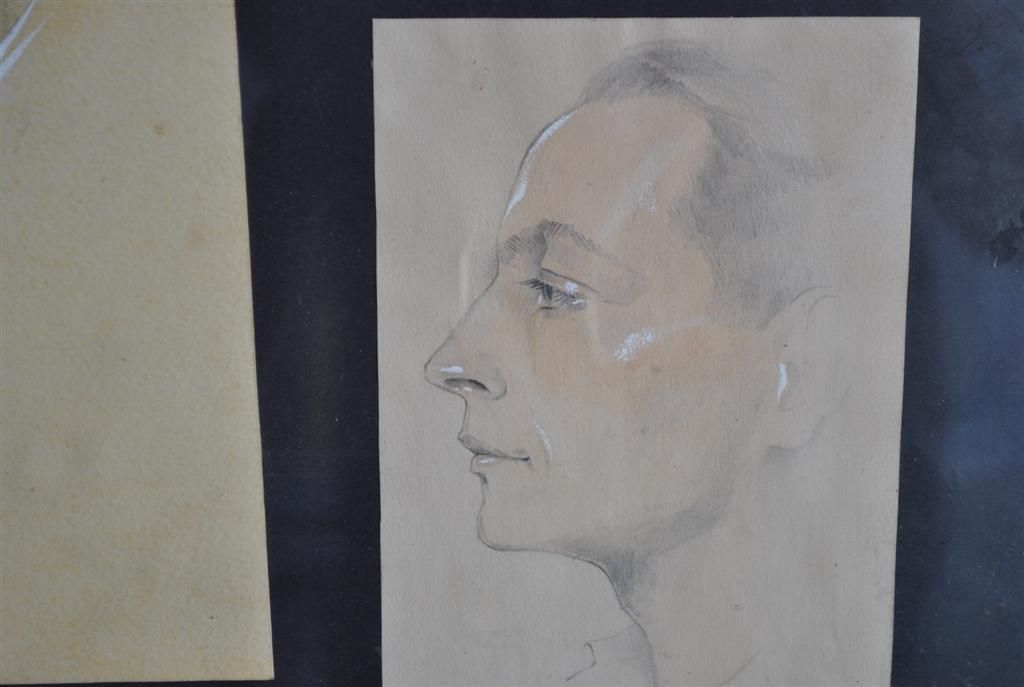Drawing Of Wwii Prisoner In Charcoal Portrait Signed Paveau photo Art