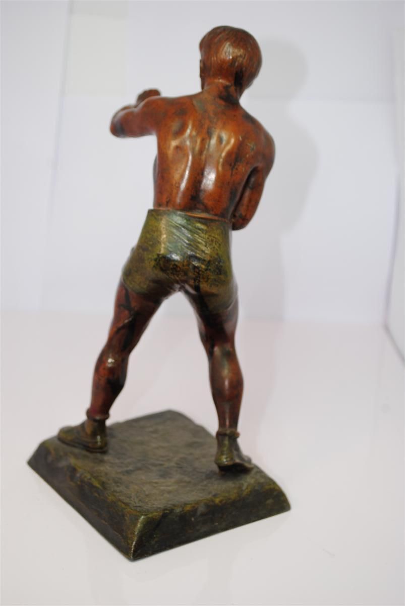 Sports Regulation Double Patina 1930 Boxing Or Wrestling photo vintage