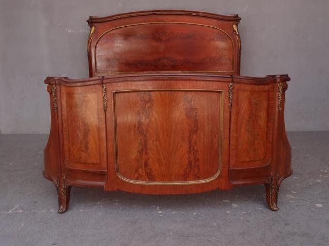 Mahogany Bed Louis XVI Style Gilt Bronze photo furniture
