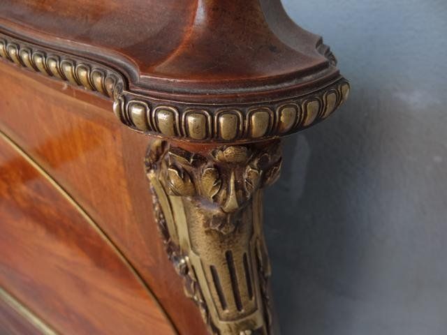 photo vintage Mahogany Bed Louis XVI Style Gilt Bronze