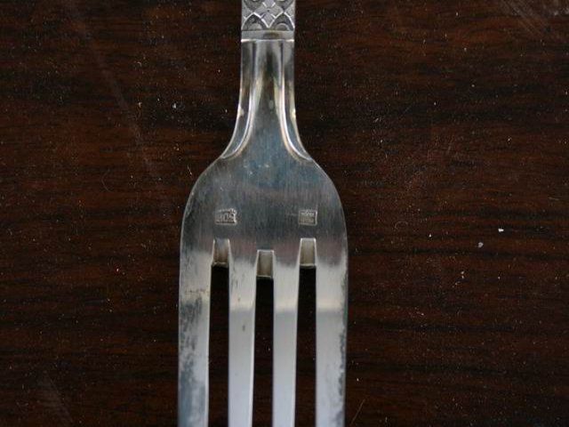 photo furniture Silver Metal Flatware 8 Pieces