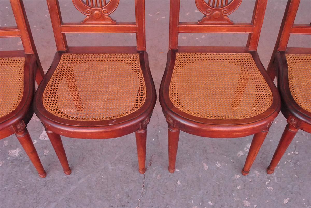 Mahogany Lyres Chairs Late 19th Century (Series Of 6) photo Furniture