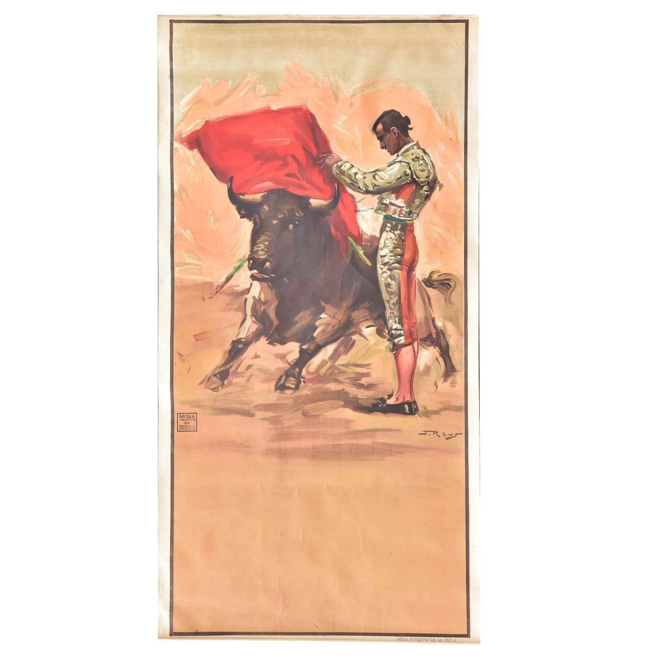 Vintage Bullfighting Poster From The 60s By Juan Reus