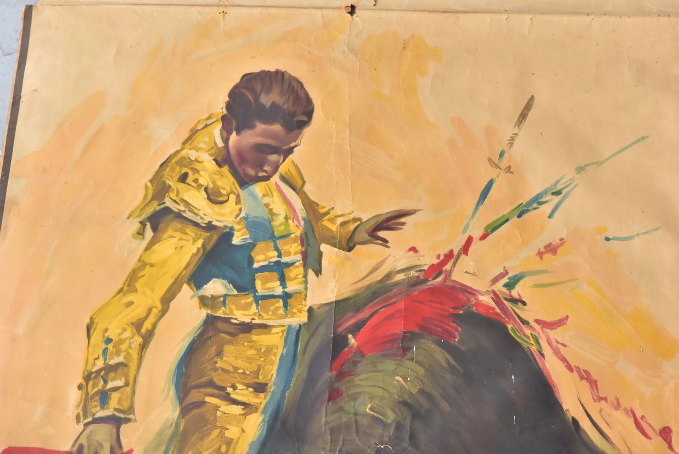 Vintage Bullfighting Poster From The 60s By Juan Reus Ortega Edition photo furniture