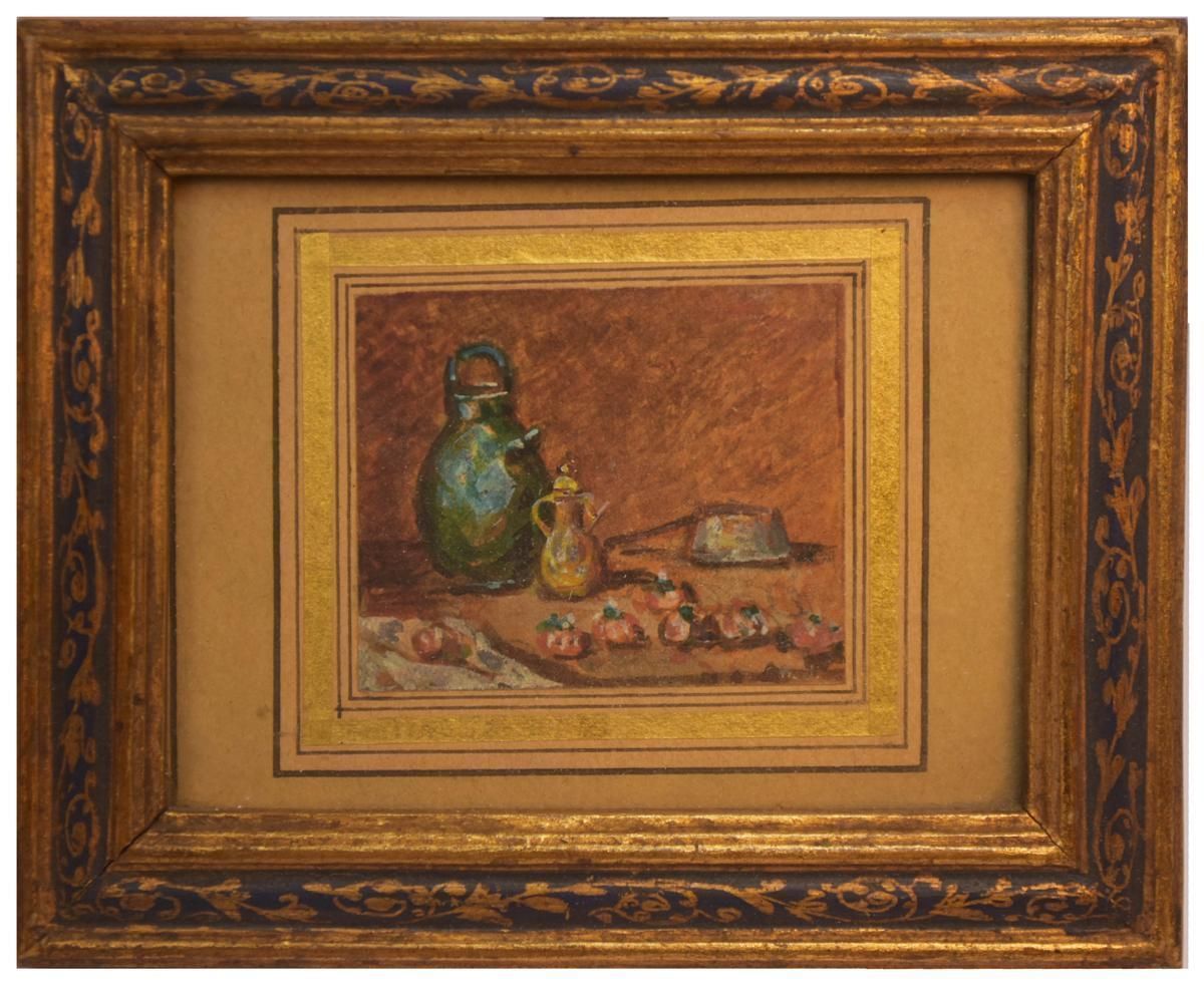 Watercolor Still Life With Tomatoes And Jug
