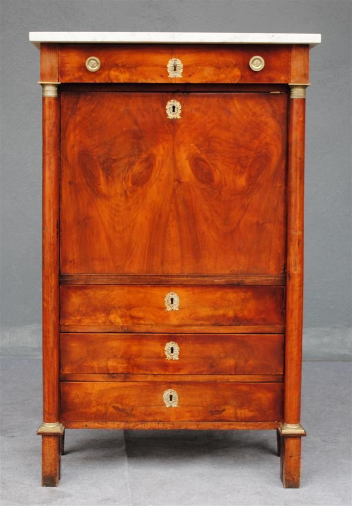 Secretary Flamed Mahogany Empire Style, Xi Xth Century photo furniture