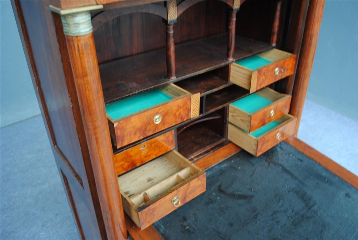 Secretary Flamed Mahogany Empire Style, Xi Xth Century photo 1362.0