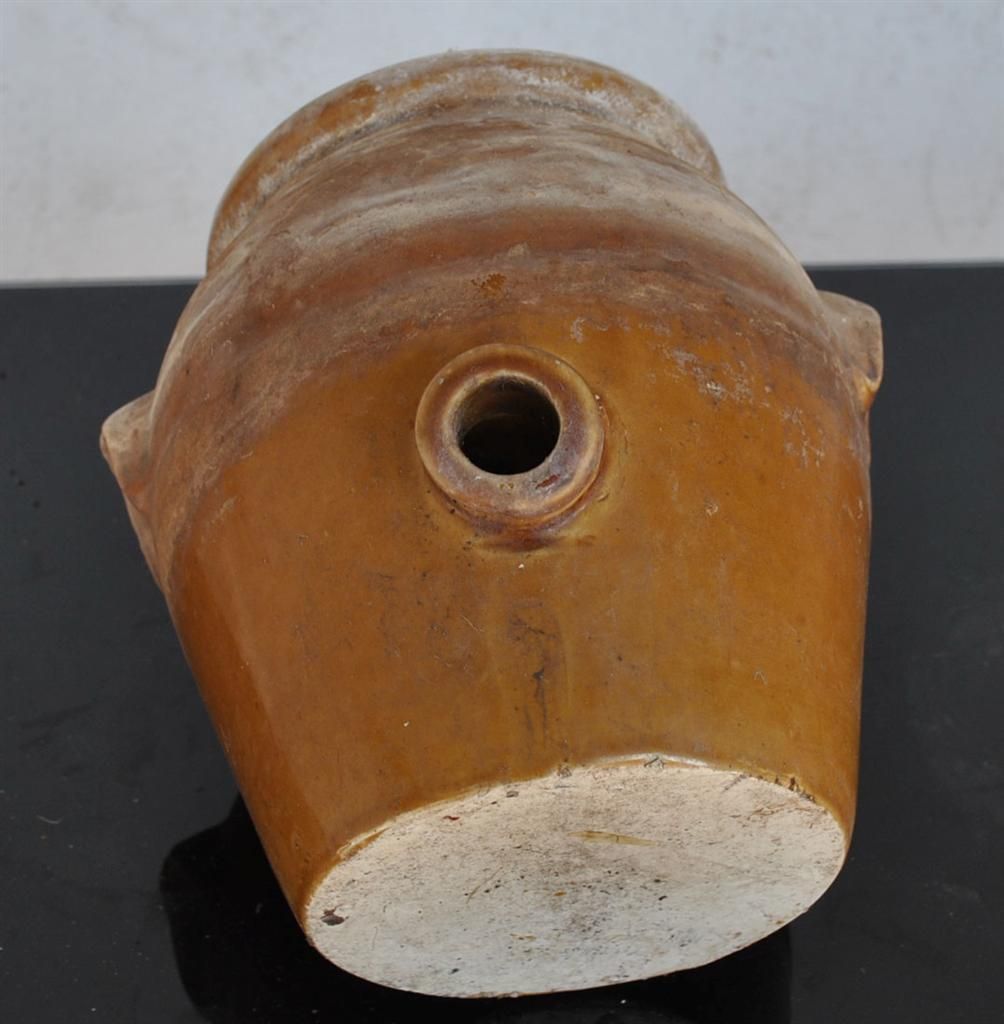 Oil Pot Glazed Ceramic 1900 1900 Height 22 Cm photo for sale