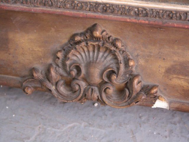 photo buy Restoration Mirror Golden Stucco Rectangle