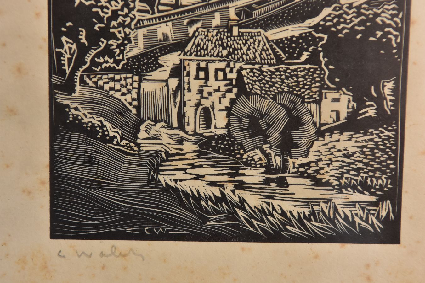 Abstract Engraving Signed C. Walen photo for sale
