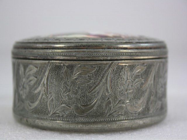 1880 Porcelain Pill Box photo for sale