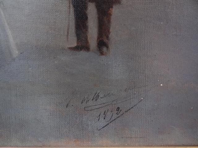 Painting Xi Xth Church Saint Sernin Toulouse Dated 1892 photo Art