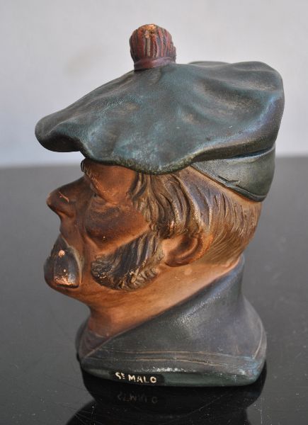 Old Breton Terracotta Snuff Bottle Saint Malo photo Art