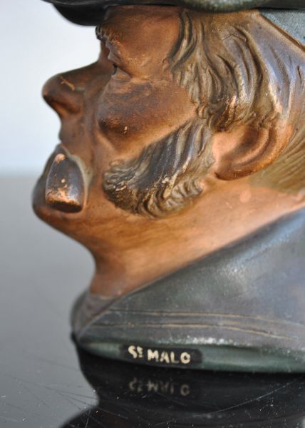Old Breton Terracotta Snuff Bottle Saint Malo photo 298.0