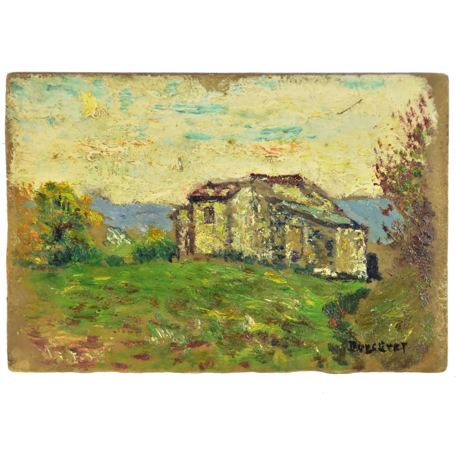 The Farmhouse In The Countryside "French School By Charles Bousquet