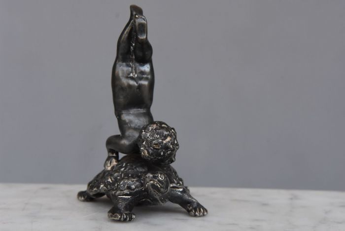 Bronze With Acrobat Child On A Xi Xth Turtle photo 252.0