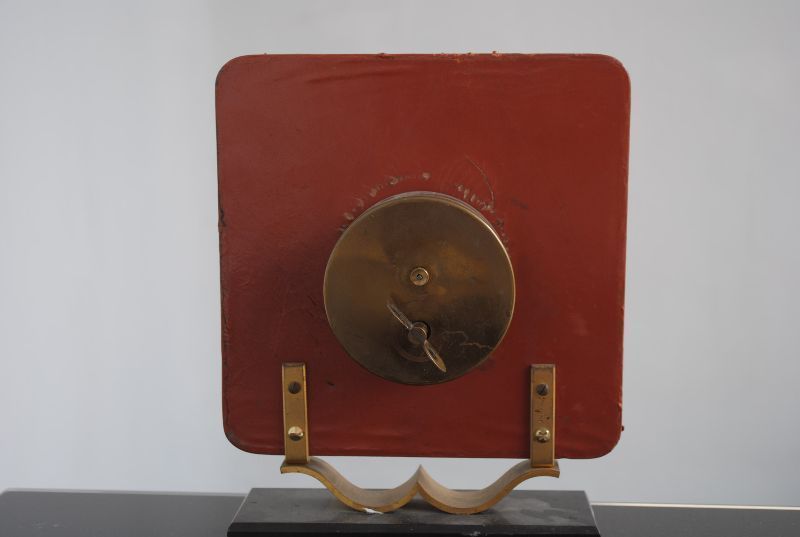 Leather And Gilt Bronze Clock, 1940 photo vinterior