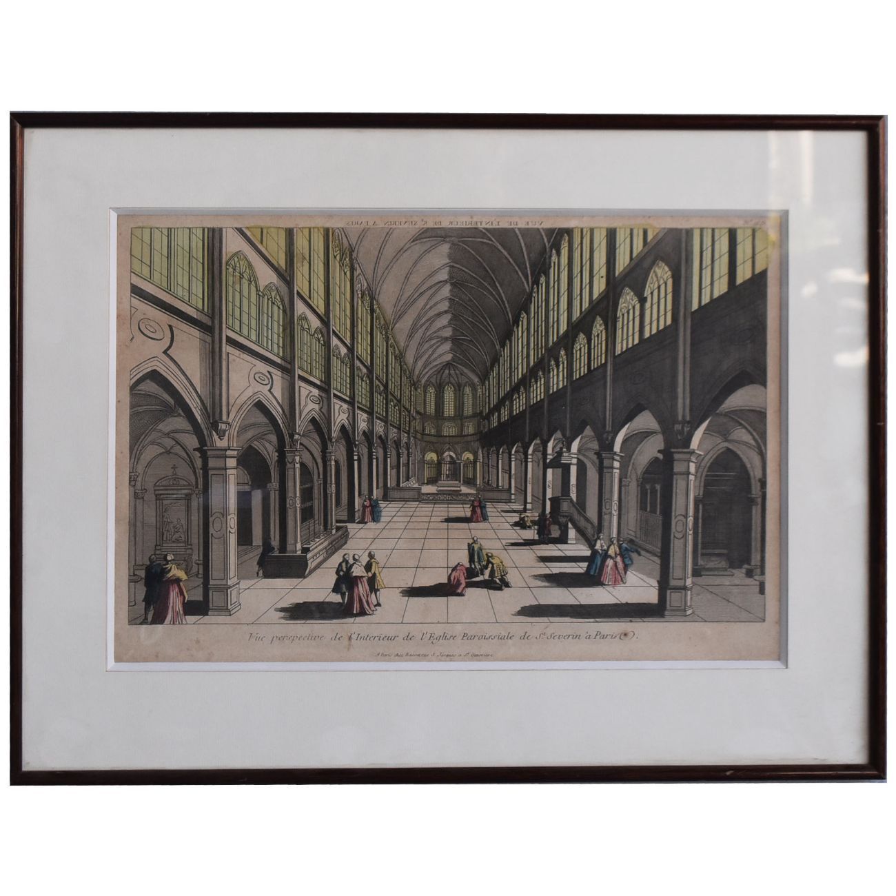 Saint Sauveur Church Paris Engraving Late Xi Xth