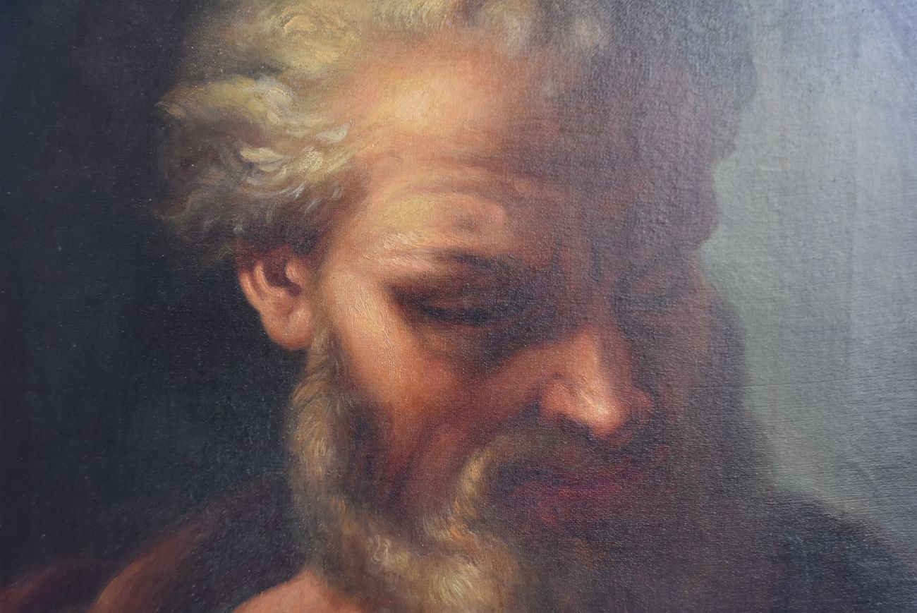 Old Man Portrait By H. De Luriflach Oil On Canvas After Veronese photo furniture