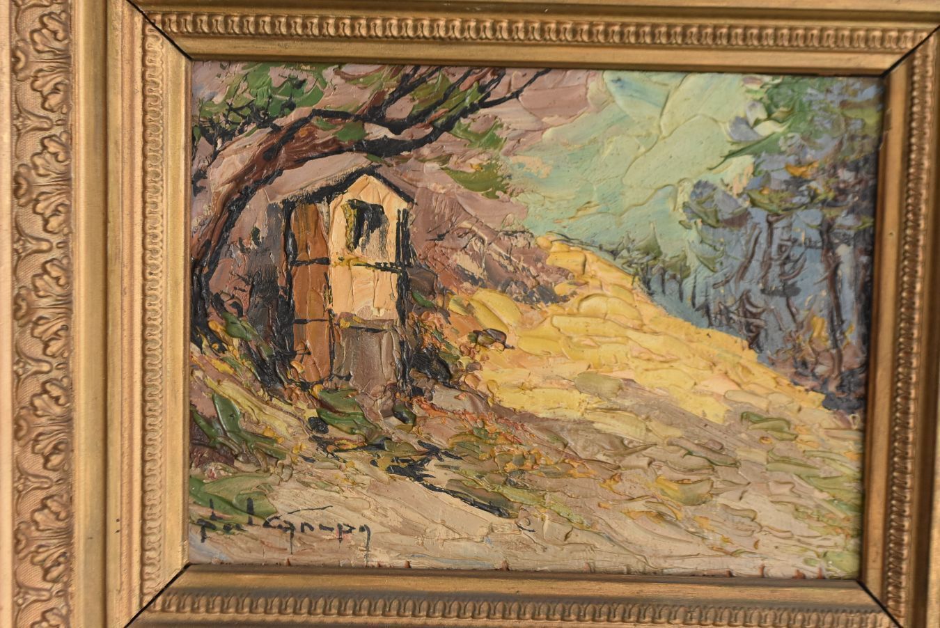 Calvaire Provençal Oil On Isorelle By Noël Canepa photo furniture
