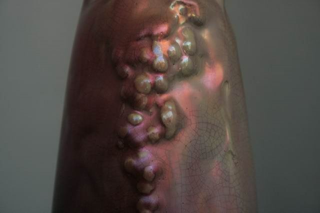 Iridescent Ceramic Vase Montières photo for sale