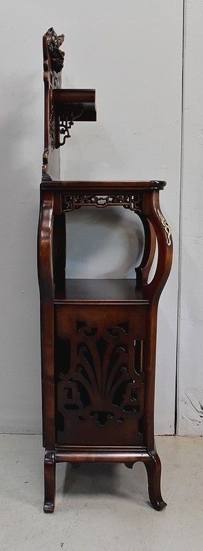 photo vintage Music Cabinet In Tinted Beech, Asian Spirit, Attributed To G. Viardot , 1900