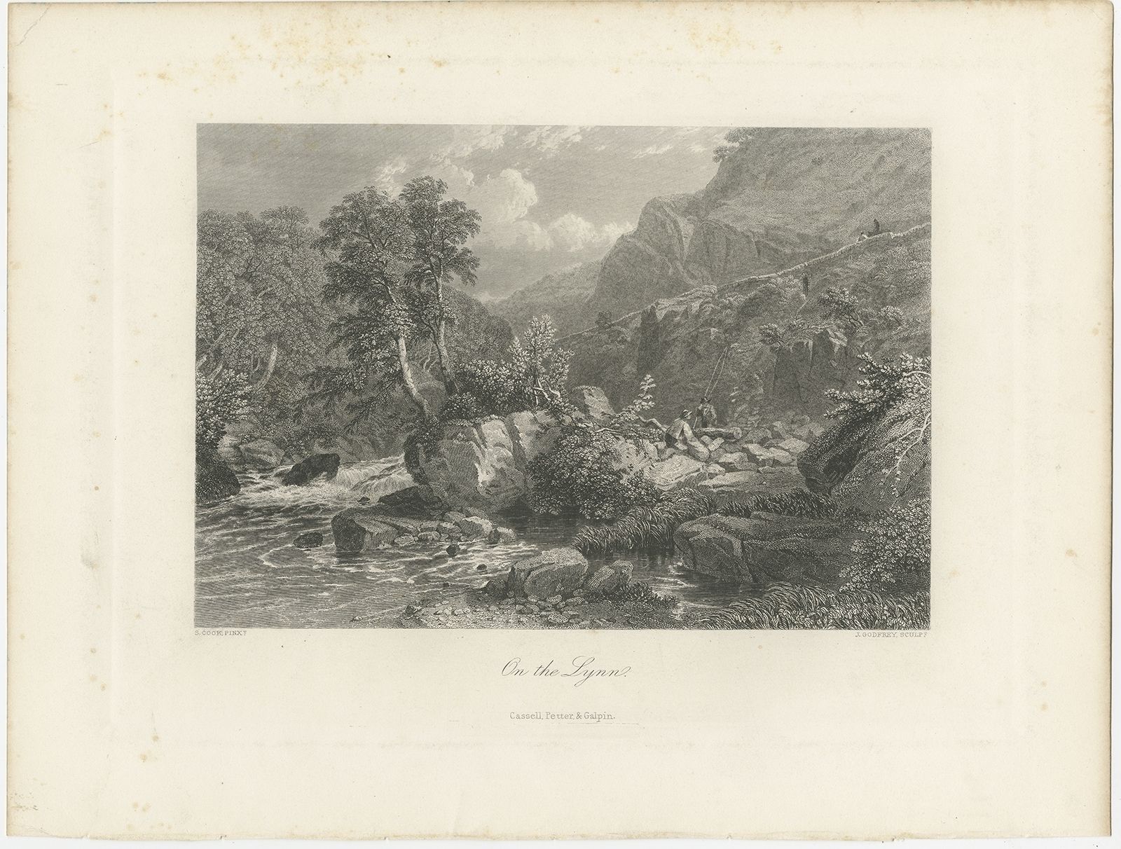 Antique Print Of The River Lyne By Cassell (C.1870)