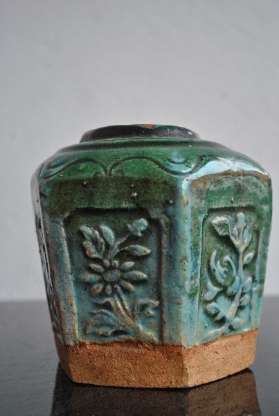 Old Ceramic Pots Glazed With Grapes photo 272.0