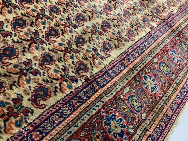 Distressed Turkish Rug 176x124 Cm Wool Vintage Shabby Chic Tribal Red, Beige photo for sale
