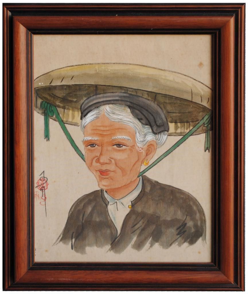Old Asian Portrait On Silk