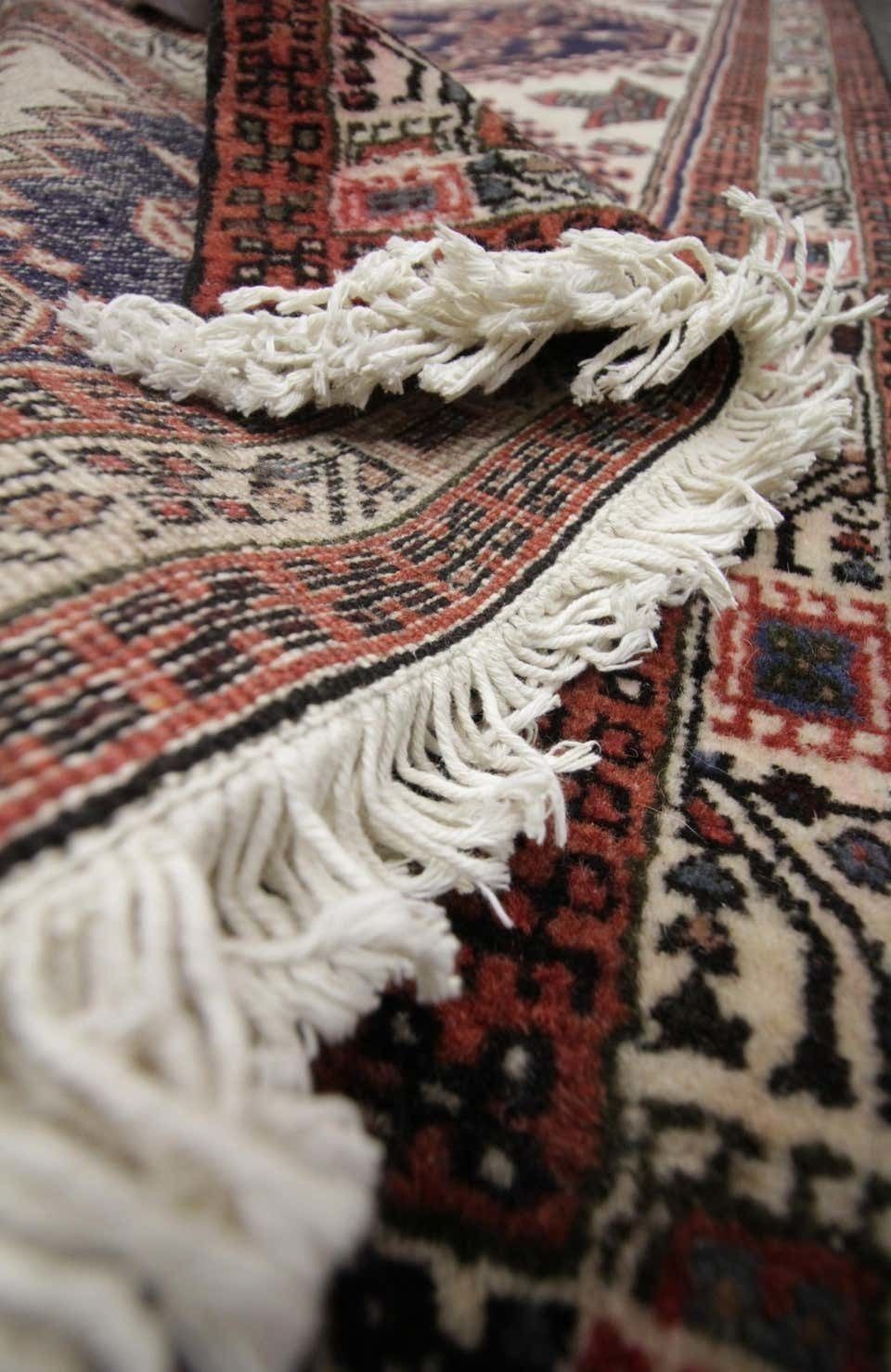 Handmade Carpet Vintage Runner, Brown Wool Hallway Rug 66x280cm photo 1750.0