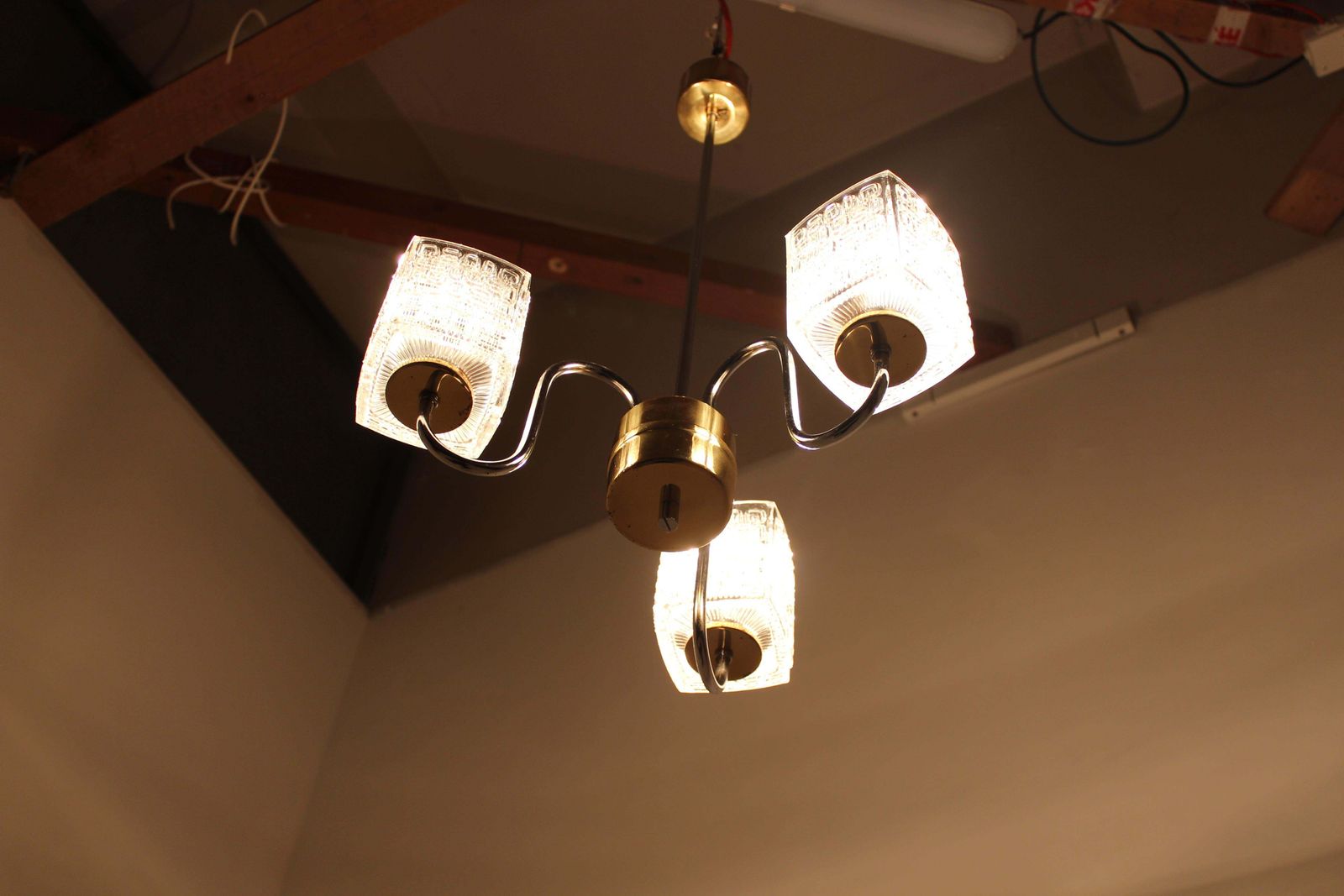 Mid Century Chandelier Lidokov, 1970s photo vintage