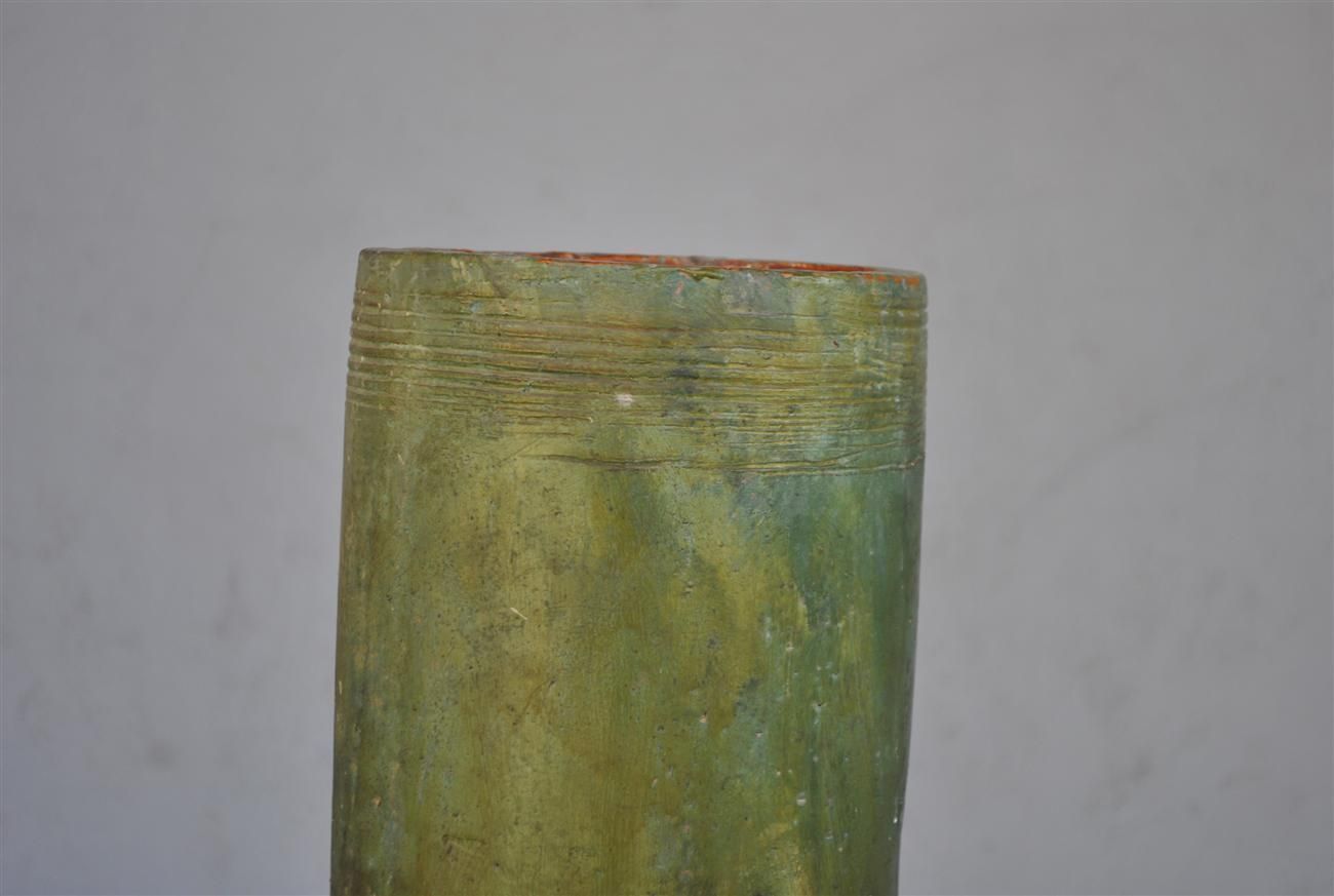 Ceramic Column Painted With Sunflowers Around 1900 photo 600.0