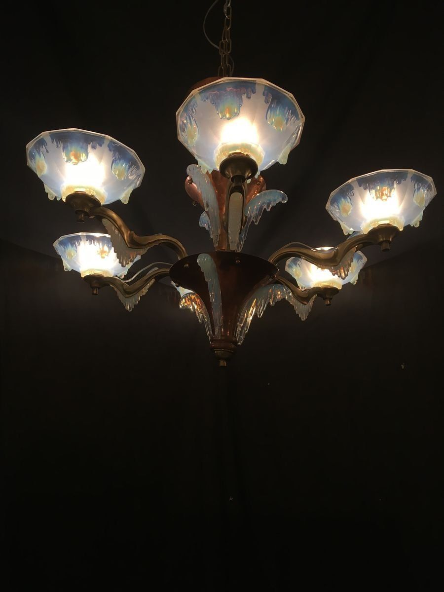 Art Deco French Chandelier photo for sale